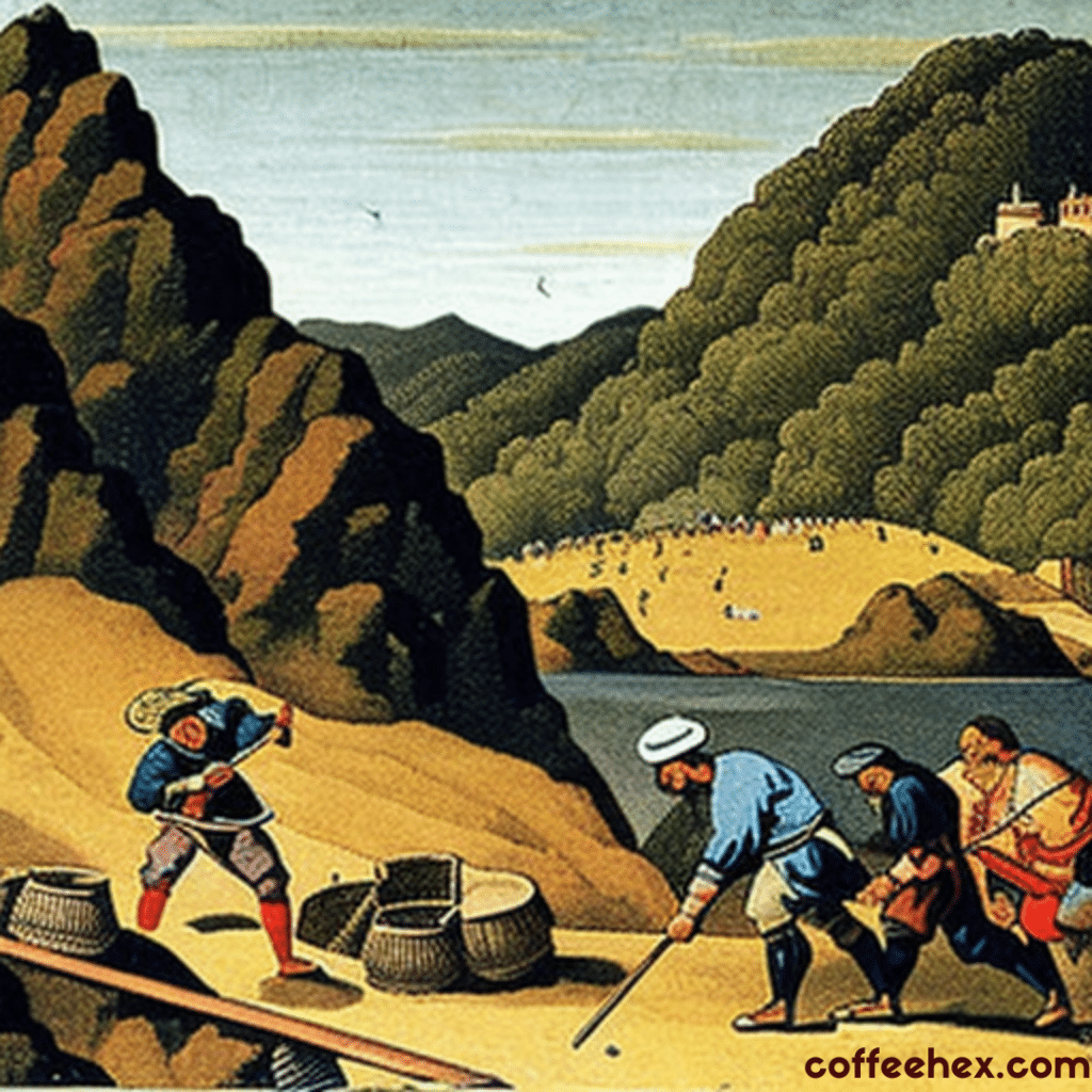 history of coffee was delayed by gold and silver mine discovery