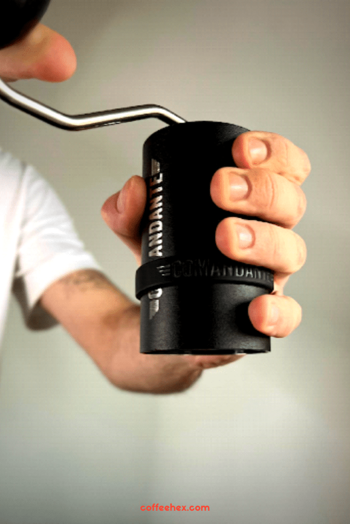 grinding coffee for nanopresso